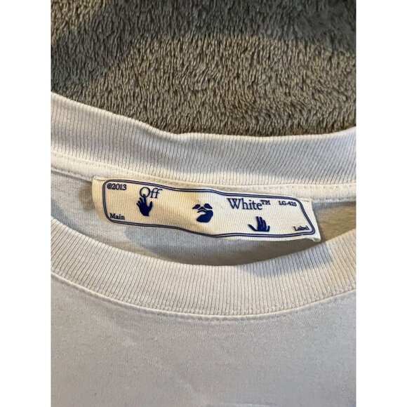 Vtg Off-White Size Small Authentic Bubble Arrows Slim Fit T-Shirt 2013 - Picture 2 of 14